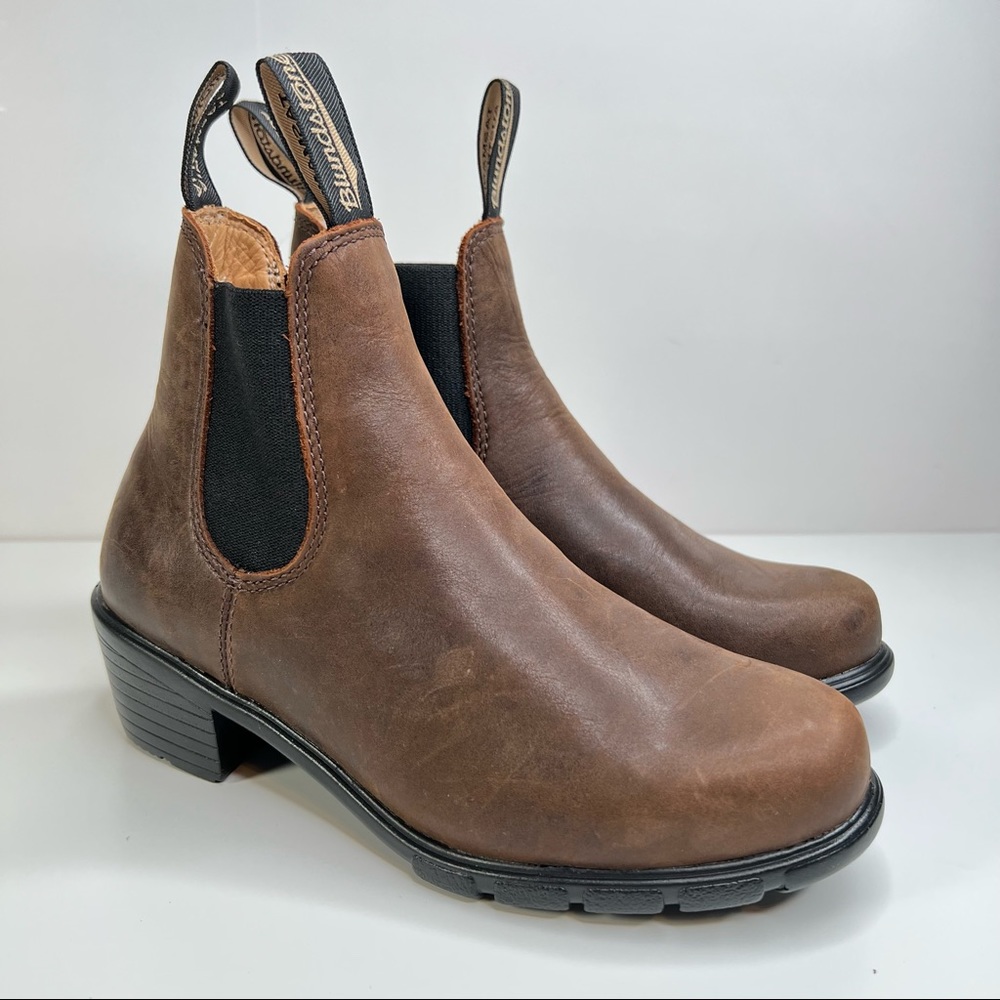 NEW Blundstone 1673 Chelsea Bootie Antique Brown Leather Size 6.5 US